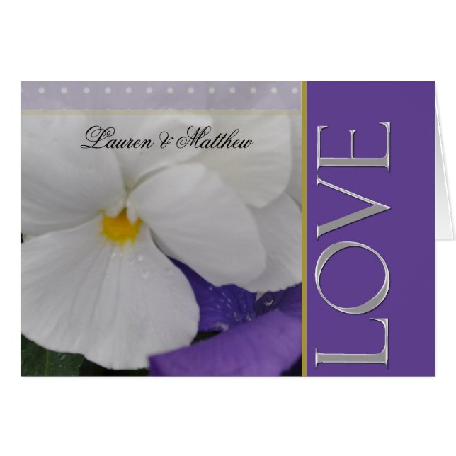 Cartão Amor perfeito branco (Frente Horizontal)
