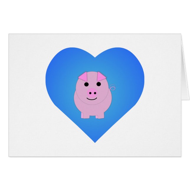 Cartão Amor Piggy (Frente horizontal)