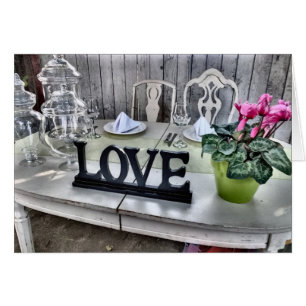 Cartão AMOR - Recepção de casamento exterior Chique