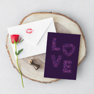 Cartão Amor roxo.