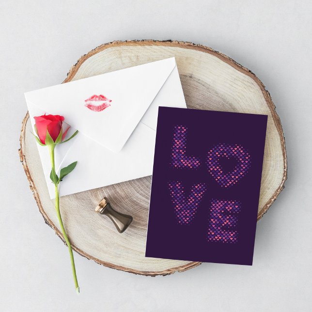 Cartão Amor roxo. (Criador carregado)
