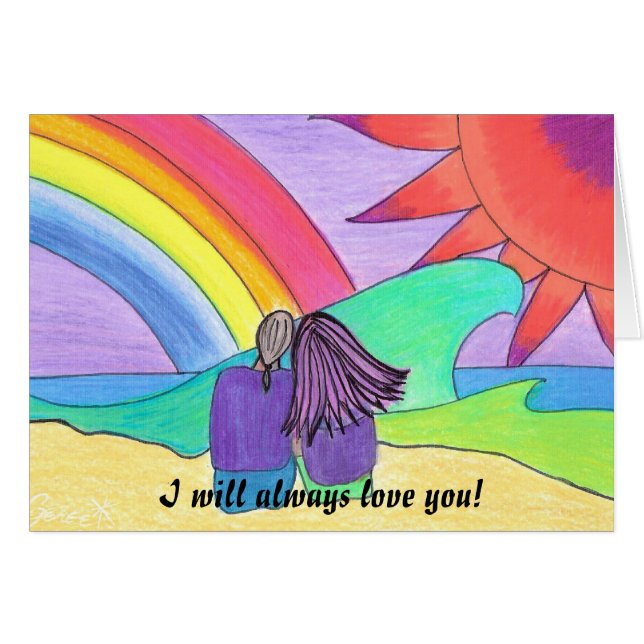 Cartão Amor Sempre para os falecidos (Frente Horizontal)