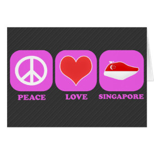 Cartão Amor Singapore da paz