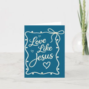 Cartão Amor sofisticado como pérolas de Jesus mulheres fe