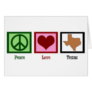Cartão Amor Texas da paz