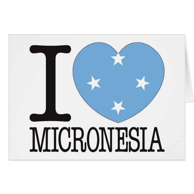 Cartão Amor v2 de Micronesia (Frente Horizontal)