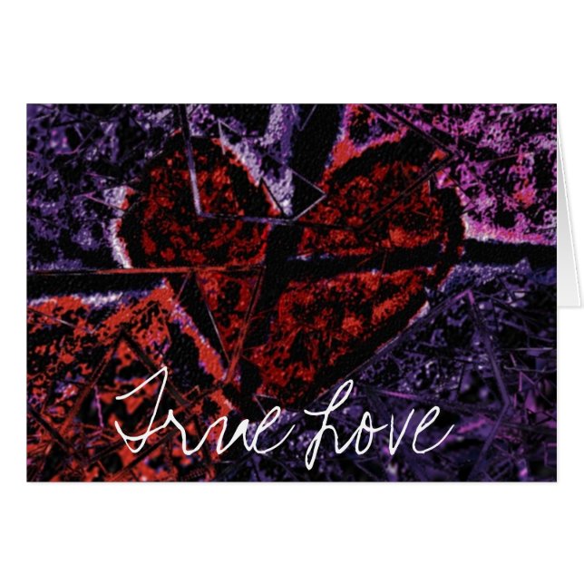 Cartão Amor verdadeiro (Frente Horizontal)