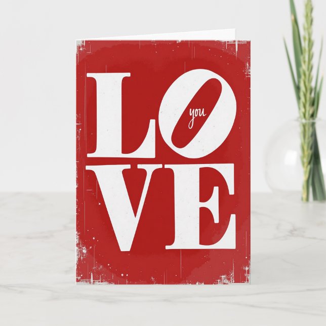 Cartão Amor Você Estilo Vintage (Frente)