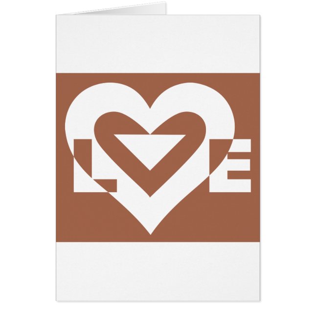 Cartão Amor White em Brown (Frente)