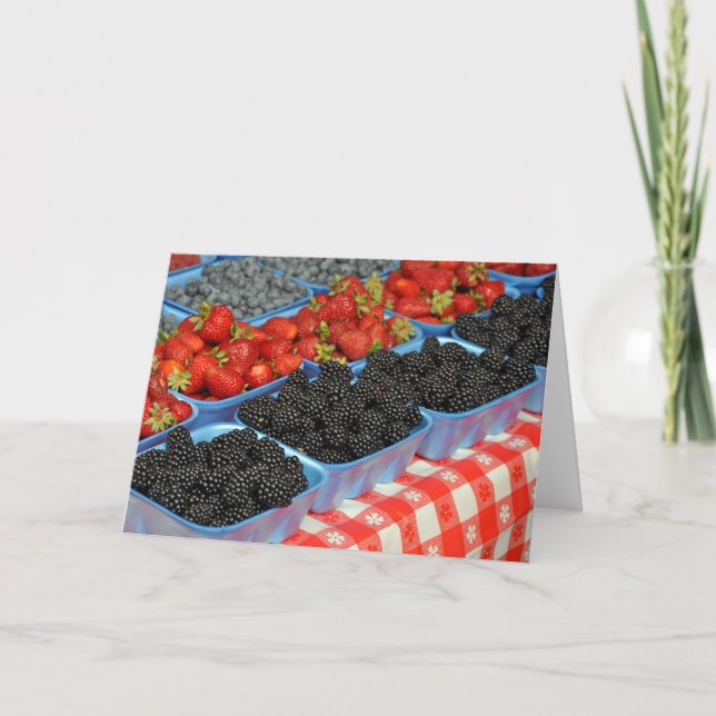 Cartão Amoras e morangos (Frente)