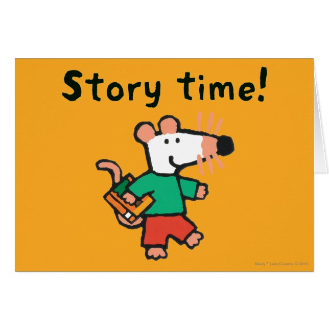 Cartão Amores adoráveis de Maisy a ler (Frente Horizontal)