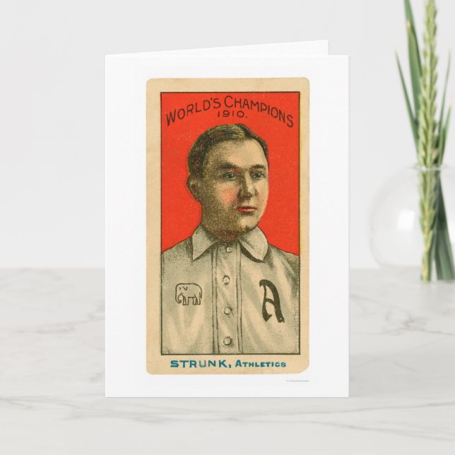 Cartão Amos Strunk Baseball 1910 (Frente)