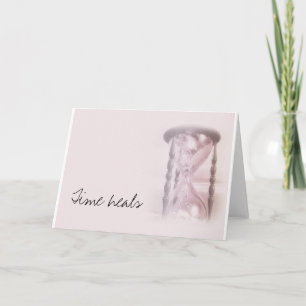 Cartão ampulheta, cura do tempo