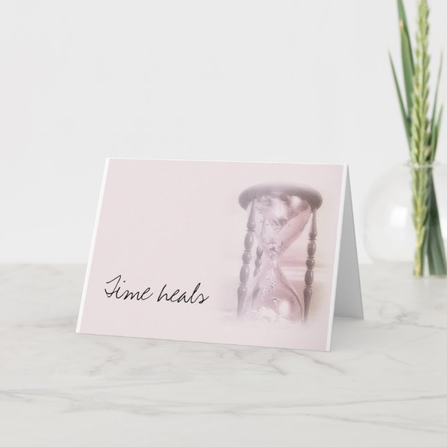 Cartão ampulheta, cura do tempo (Frente)