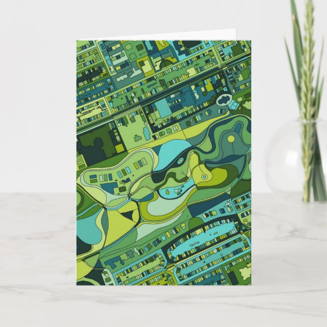 Cartão Amsterdam City Structure Map (Frente)