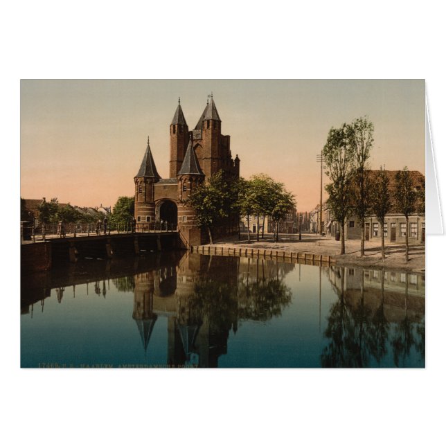 Cartão Amsterdam Gate, Haarlem, Países Baixos (Frente Horizontal)