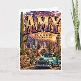 Cartão Amy Tucson Arizona Personalizado Sudoeste