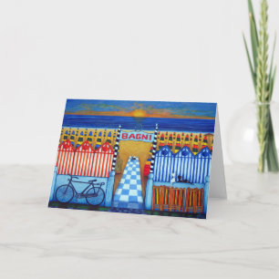 Cartão An Italian Summer's End Beach Greeting Card