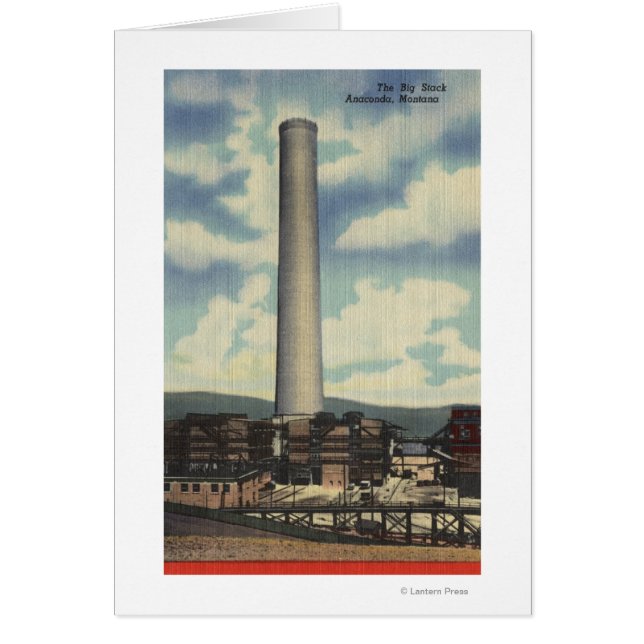 Cartão Anaconda, Montana - Washoe Smelter (Frente)