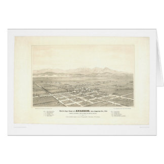 Cartão Anaheim, mapa panorâmico do CA (0025A) -