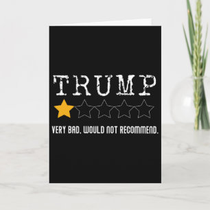 Cartão Análise Anti-Trump Muito Ruim Não Recomendaria 1