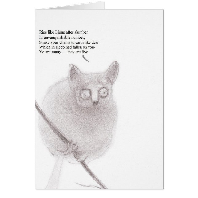 Cartão Anarquista do bebê de Bush (Frente)