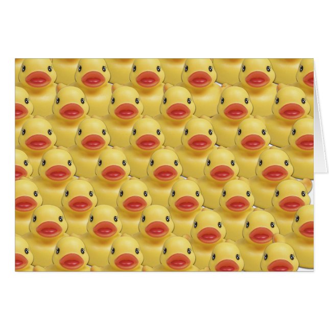 Cartão ANATIDAEPHOBIA - MEDO DOS PATOS!  Pato de borracha (Frente Horizontal)