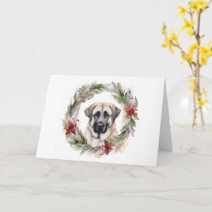 Cartão Anatólia Shepherd Wreath Festivo Pup