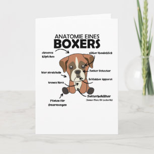 Cartão Anatomia De Um Cachorro Doce Boxer