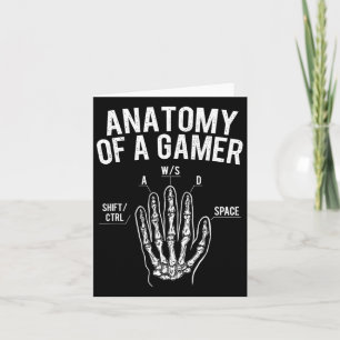 Cartão Anatomia de um Jogador - Amante de Video Games Con