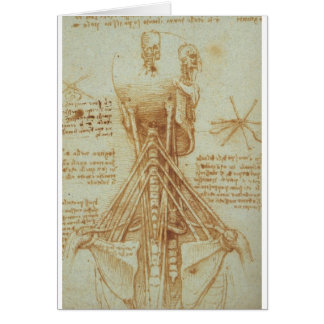 Cartão Anatomia do pescoço por Leonardo da Vinci C. 1515