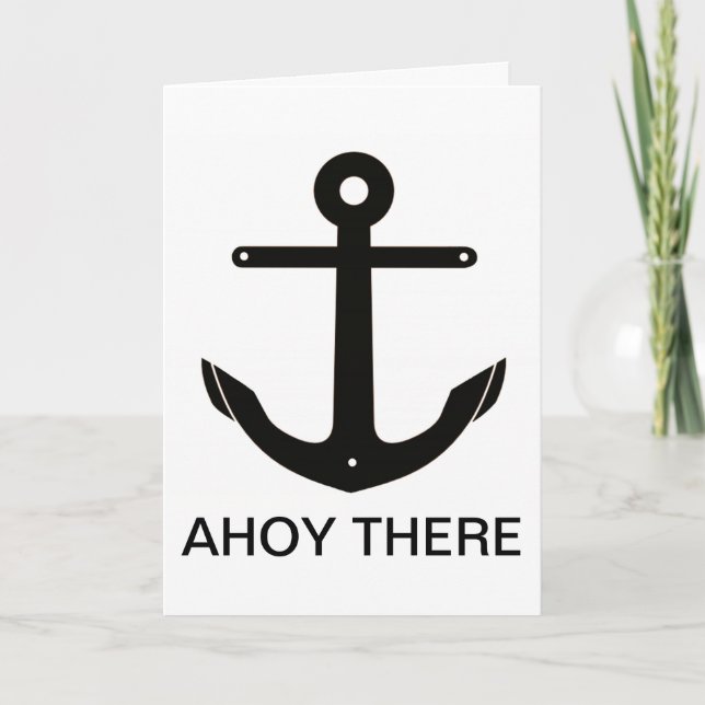 Cartão Anchor Ahoy There Birthday Card (White) (Frente)