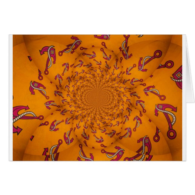 Cartão Anchor'd Africa: Um Nod Náutico para a Cultura Afr (Frente Horizontal)