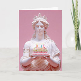 Cartão Ancient Greek Statue Funny Birthday Card