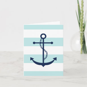 Cartão Âncora Azul em faixas de número