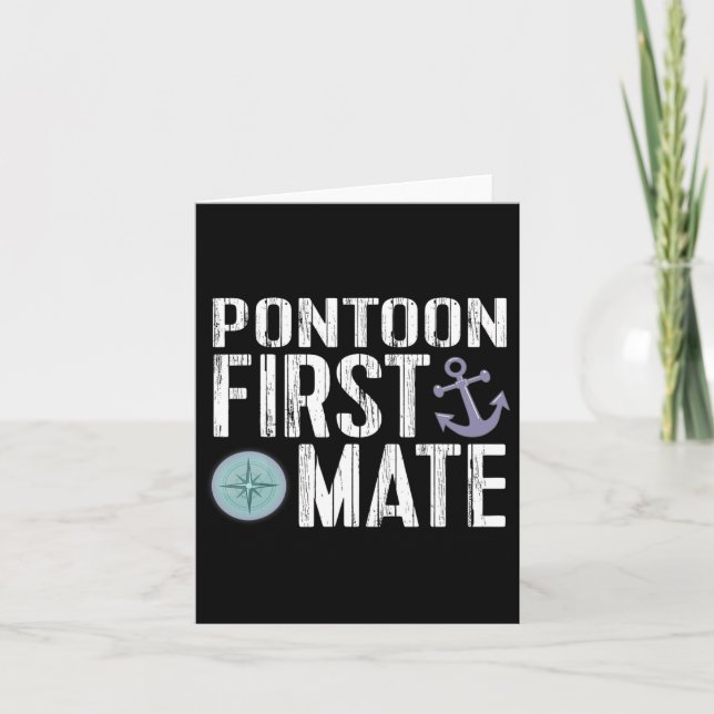 Cartão Âncora de Primeiro Oficial de Pontão de Barco Náut (Frente)