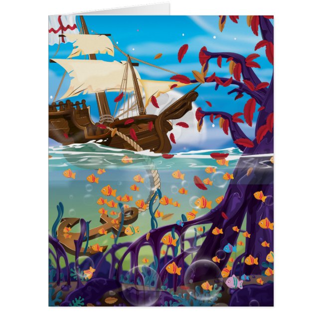 Cartão Âncora de queda da vela (Frente)