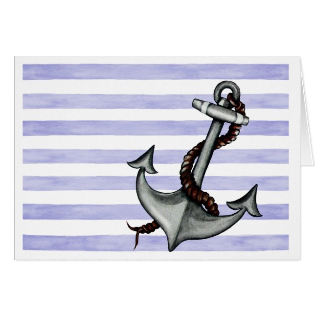 Cartão Âncora do navio náutico (Frente horizontal)