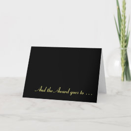 Cartão And the Award goes to …, card