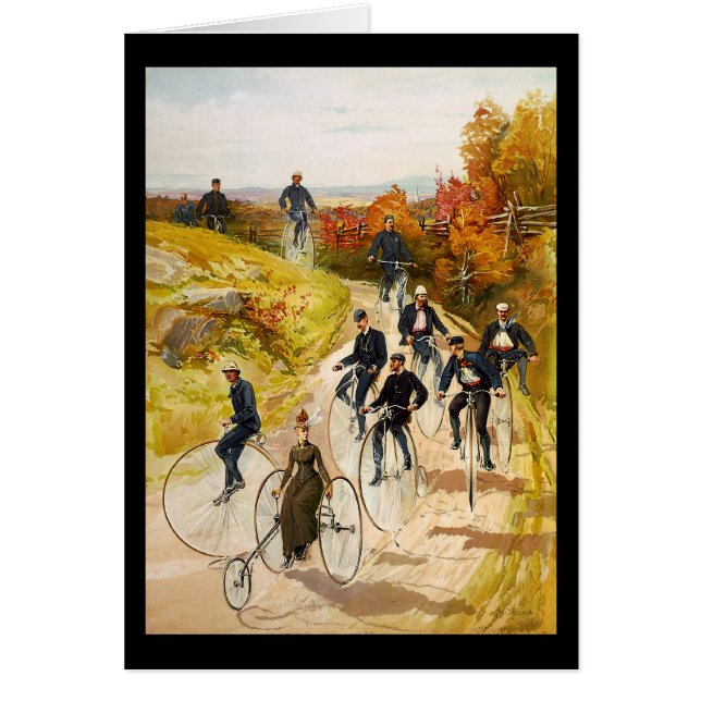 Cartão Andando de bicicleta de Hy Sandham (Frente)