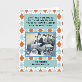 Cartão Andando por aí com o aniversário da Pessoas direit