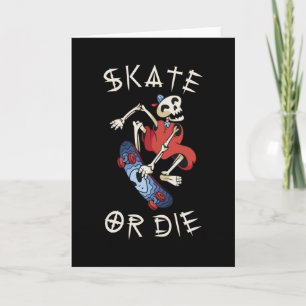 Cartão Andar de skate ou morrer Ceifador Esqueleto Skatis