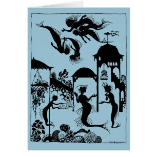 Cartão Andersen: Pequena Silhueta Sereia