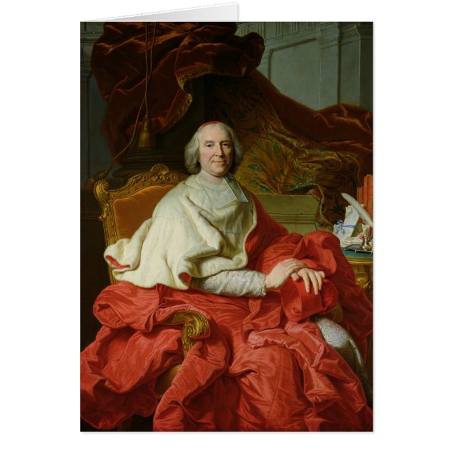 Cartão Andre Hercule de Fleury 1728 (Frente)