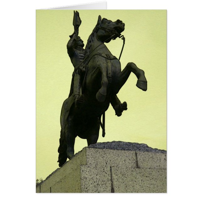 Cartão Andrew Jackson Statue (Frente)