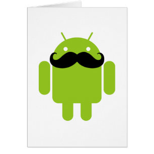 Cartão Android Robot Mustache