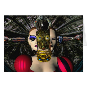 Cartão ANDROID XENIA SPACESHIP PILOT,Ficção científica