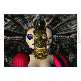 Cartão ANDROID XENIA SPACESHIP PILOT,Ficção científica