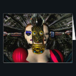 Cartão ANDROID XENIA SPACESHIP PILOT,Science Fiction<br><div class="desc">Colorful animation frame from our science fiction movie HYPERION WORLD work in progress. Android Nanotech - Xenia 05- approaches to a mysterious and surreal dancing hall. You can see the excerpts from movie work in progress at: htttp://www.webalice.it/baldesign3dBulgan & Alessandro Lumini 3D design and animation Florence-Italy.</div>