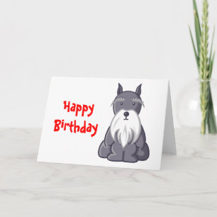 Cartão Andy Rooney Schnauzer Birthday